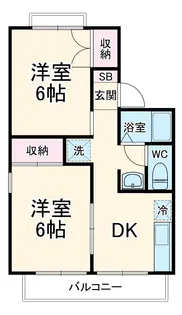 エントピア嶋崎A【202号室】の間取り