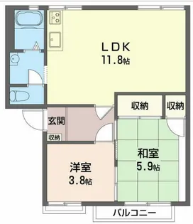 エクセルひかり【2階】の間取り