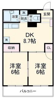 ベル萩原【1階】の間取り