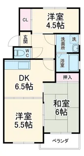 プリムローズマキB【402号室】の間取り