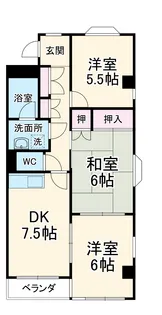 グランドヒルズ一番館【A403号室】の間取り