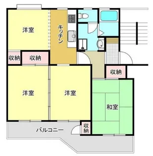 厚木毛利台ハイツ【3階】の間取り