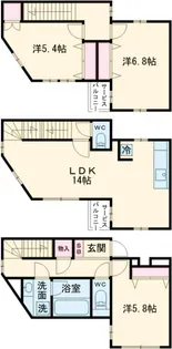 仮称)ミ・パティオA棟【1階】の間取り