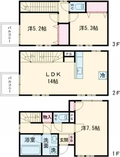 MI PATIO B棟【1階】の間取り