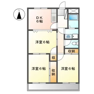 ヴァンベール文ヶ岡Ⅱ【1階】の間取り