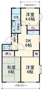 コートヴィレッジⅡ【301号室】の間取り