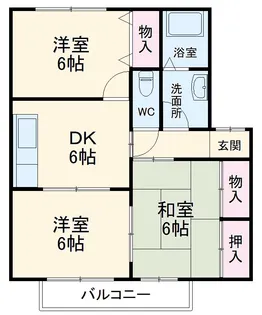セジュール宮前B【102号室】の間取り