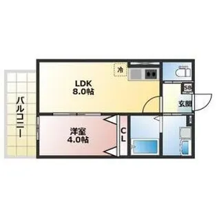 AREGRIA北助松South【202号室】の間取り