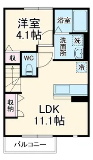 ブリームコート西宮北口【202号室】の間取り