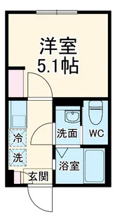 ブルーミング横浜【1階】の間取り