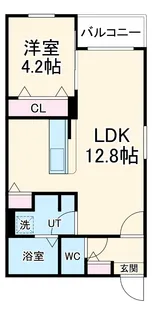 Courage SQUARE Ⅱ【202号室】の間取り