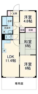 ワコーレ大宮大和田【103号室】の間取り