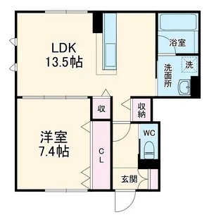 ウェルゲートノース【1階】の間取り