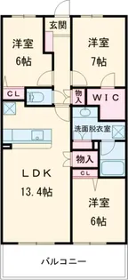 パークナード栃木駅前サーパスレジデンス【11階】の間取り