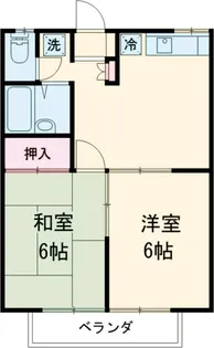 ハタノコーポ中野上町【2階】の間取り