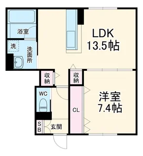 ウェルゲートノース【1階】の間取り