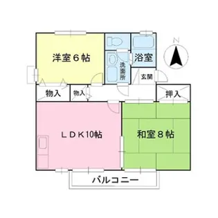 メゾンドキューブC棟【102号室】の間取り