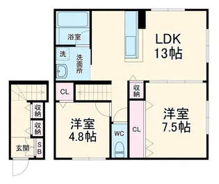 ウェルゲートノース【2階】の間取り