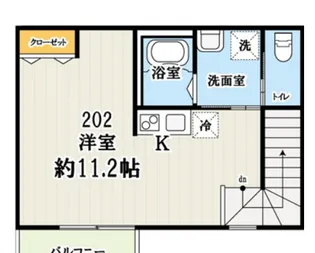 キャメル狭山市入間川【202号室】の間取り