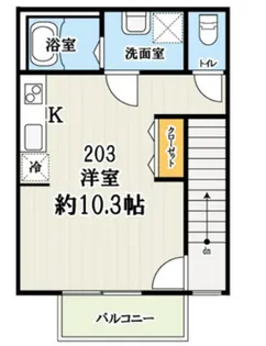 キャメル狭山市入間川【203号室】の間取り