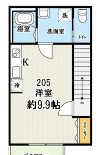 キャメル狭山市入間川【205号室】の間取り