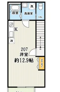 キャメル狭山市入間川【207号室】の間取り