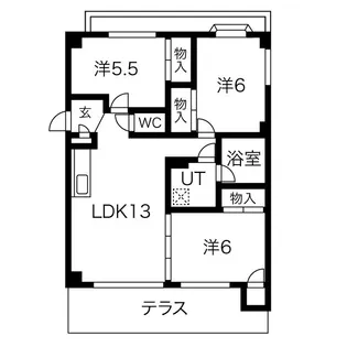 ボヌール【2階】の間取り