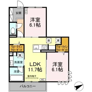 Ce il Sole(チェ イル ソーレ)【2階】の間取り