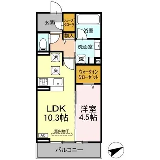 Ce il Sole(チェ イル ソーレ)【2階】の間取り