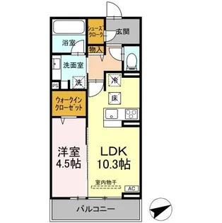 Ce il Sole(チェ イル ソーレ)【2階】の間取り