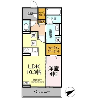 Ce il Sole(チェ イル ソーレ)【3階】の間取り