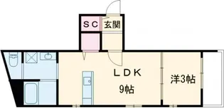 CANVAS KATSURA【102号室】の間取り