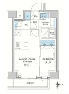 スタイリオ新丸子NORTH【7階】の間取り