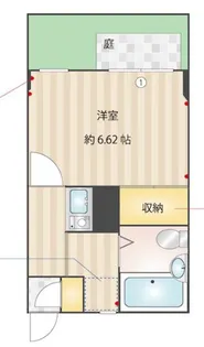ニューガイアリルーム武蔵野No.74【105号室】の間取り