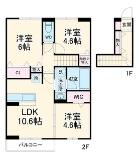 epis 広田【2階】の間取り