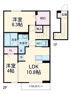 epis 広田【2階】の間取り