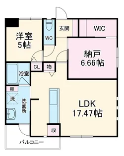 フリーディオ門真Ⅲ【2階】の間取り