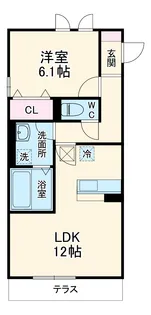 アルカディア湘南【1階】の間取り