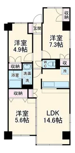ISM武蔵浦和【1階】の間取り