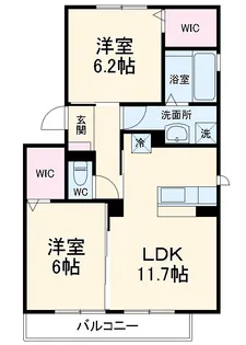 クレセントⅥ【305号室】の間取り