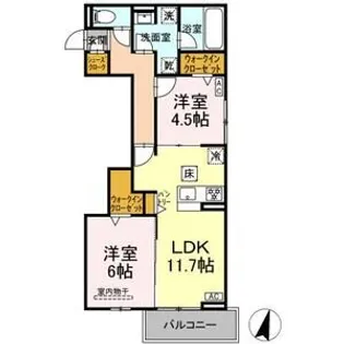 Celestia【102号室】の間取り