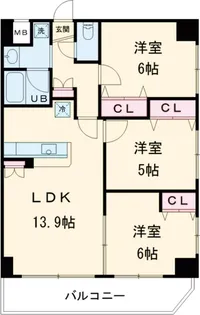 インペリアル パークⅡ【3階】の間取り