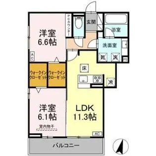 Celestia【303号室】の間取り