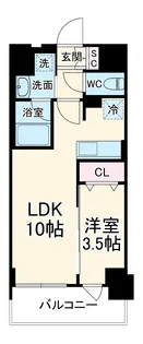 LUXENA+PAWS南行徳【4階】の間取り