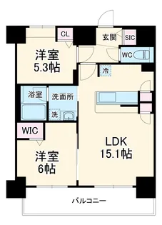 LUXENA+PAWS南行徳【8階】の間取り