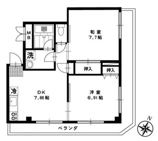 セレノⅡ【2階】の間取り