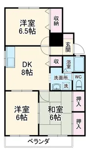 パラシオン旭【2階】の間取り