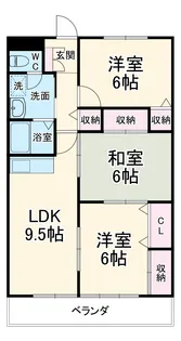 ファミリーピア越谷【105号室】の間取り