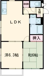 サウザンコート【2階】の間取り
