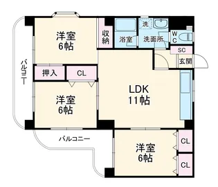 グランド吹上【3階】の間取り